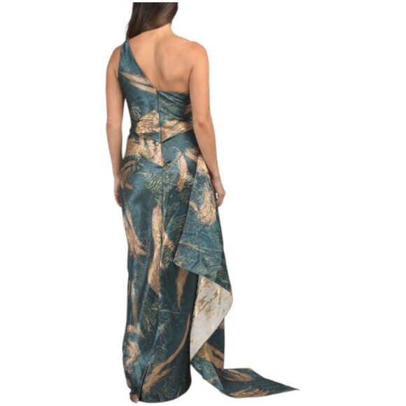 RENE BY RENE RUIZ One Shoulder Jacquard Column Gown - Picture 5 of 5